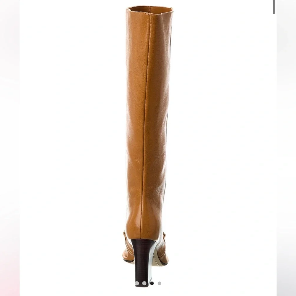 Tory Burch Perrine Tall Leather Knee-High Boot -  in caramel corn leather